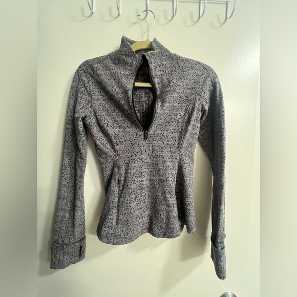 lululemon athletica Tops - lululemon athletica | Women’s Multi-Color Heathered Gray Zip-Up Long Sleeve